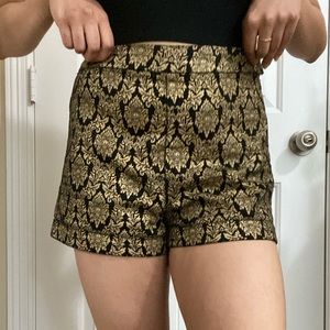Black & Gold Jacquard Shorts!